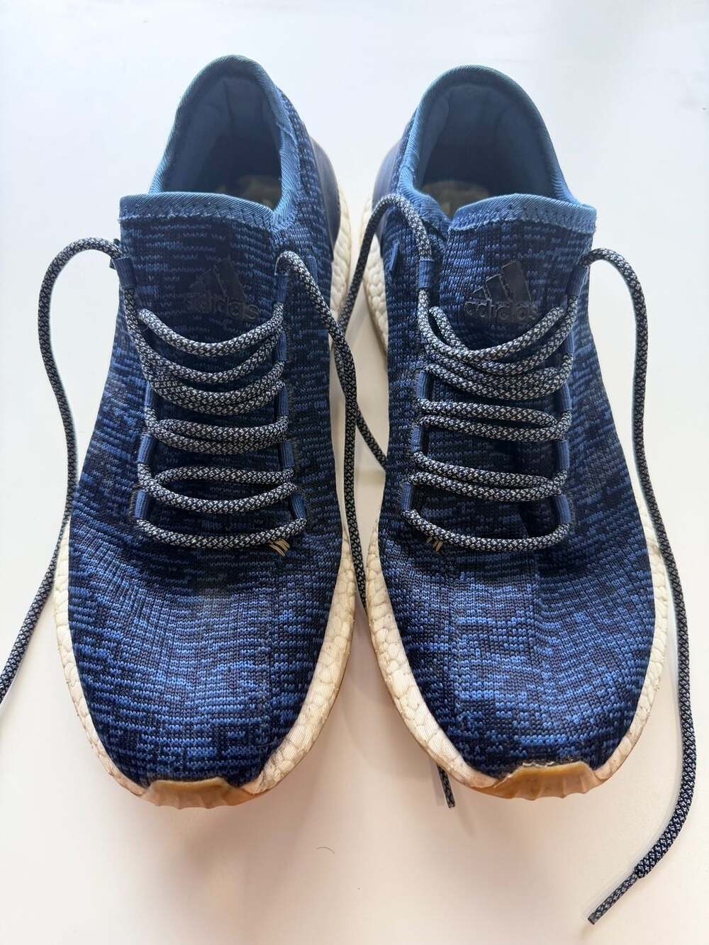 Adidas PureBoost Size 11 Blue Knit Running Shoes